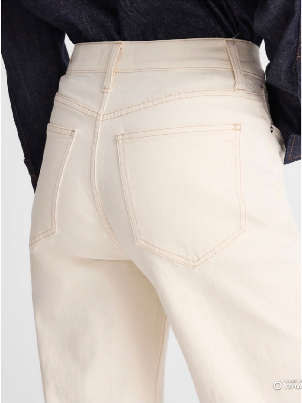 Madewell The SHORT Perfect Vintage Wide-Leg Crop Jean Size 26S NWT Cream Summer - Picture 8 of 17
